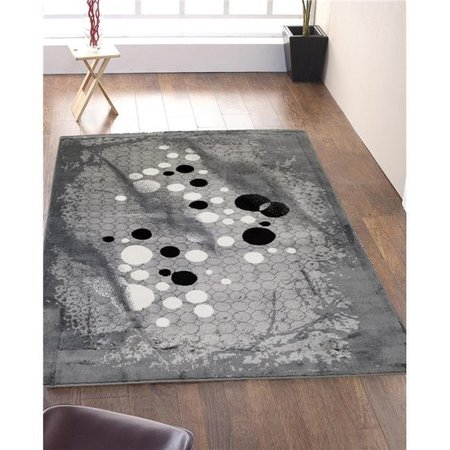 HOMEDORA Homedora HD-JC1651-GRY-LGY 5 x 7 ft. Discount World Modern Jersey Collection Stylish Stain Resistant Floor Rug - Paisley - Gray & Light Gray HD-JC1651-GRY-LGY